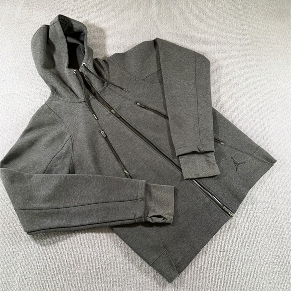 Nike Air Jordan Tech Fleece Full Zip Hoodie Mens Size M Medium‎ Gym Work Out